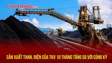 Sản xuất than, điện của TKV 10 tháng tăng so với cùng kỳ