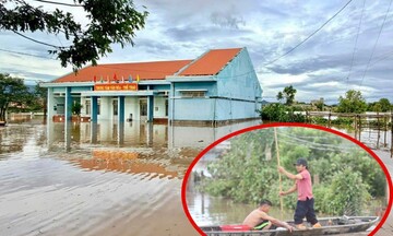 Gia Lai: Nhiều nơi chìm trong biển nước sau bão số 13