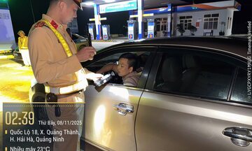 Cảnh sát giao thông xử lý 1.279 trường hợp vi phạm nồng độ cồn