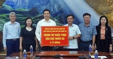 Thanh Hóa hỗ trợ tỉnh Quảng Trị, Hà Tĩnh 7 tỷ đồng khắc phục thiên tai