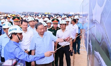 Tổng Bí thư Tô Lâm kiểm tra, làm việc tại Dự án Cảng hàng không Quốc tế Long Thành