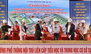 Phó Thủ tướng dự lễ khởi công trường nội trú biên giới Gia Lai