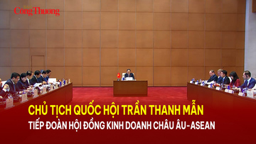 Chủ tịch Quốc Hội Trần Thanh Mẫn tiếp đoàn Hội đồng kinh doanh Châu Âu - ASEAN