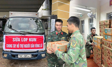 Hơn 30 tấn hàng sữa LOF KUN đã kịp thời đến với bà con 4 tỉnh vùng lũ