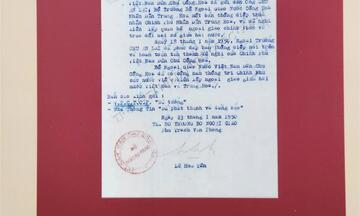 Tài liệu lưu trữ kể chuyện quan hệ hữu nghị Việt - Trung