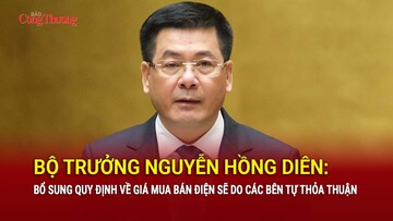 Bộ trưởng Nguyễn Hồng Diên: Bổ sung quy định về giá mua bán điện sẽ do các bên tự thỏa thuận