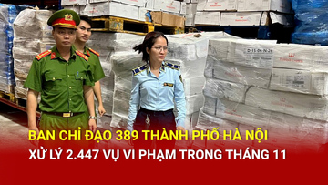 Ban Chỉ đạo 389 TP. Hà Nội xử lý 2.447 vụ vi phạm trong tháng 11