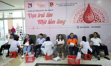 Đắk Lắk: Thu nhận 324 đơn vị máu từ Tuần lễ hồng EVN lần thứ XI