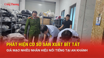 Phát hiện cơ sở sản xuất bít tất giả mạo nhiều nhãn hiệu tại An Khánh