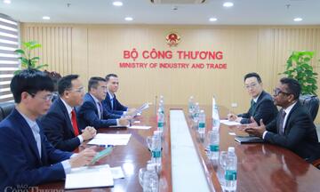 Thứ trưởng Nguyễn Hoàng Long làm việc với Cơ quan Năng lượng Tái tạo Quốc tế
