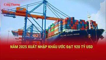 Năm 2025 xuất nhập khẩu ước đạt 920 tỷ USD