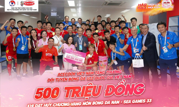 Acecook Việt Nam thưởng 500 triệu đồng cho U22 Việt Nam giành HCV SEA Games 33