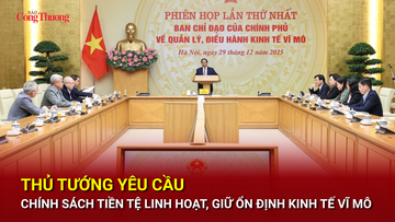 Thủ tướng yêu cầu chính sách tiền tệ linh hoạt, giữ ổn định kinh tế vĩ mô
