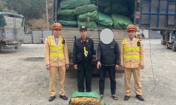 Cao Bằng: Phát hiện xe tải chở lượng lớn nguyên liệu thuốc lá nhập lậu