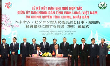 Vĩnh Long bắt tay Ehime (Nhật Bản) đẩy mạnh kết nối thương mại và đầu tư