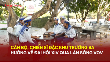 Cán bộ, chiến sĩ đặc khu Trường Sa hướng về Đại hội XIV