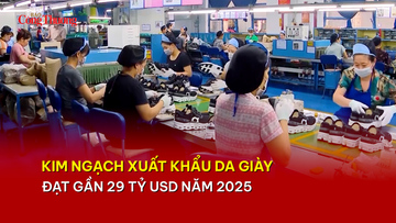 Kim ngạch xuất khẩu da giày đạt gần 29 tỷ USD năm 2025