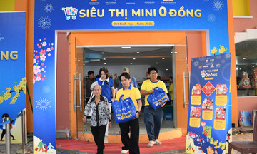 Siêu thị mini 0 đồng: Lan tỏa Tết yêu thương đến 15.000 người dân