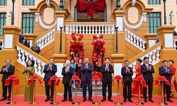 Tổng Bí thư và Chủ tịch nước dự Lễ khánh thành Trụ sở làm việc Cơ quan Chủ tịch nước