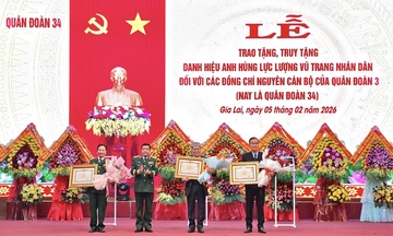 Gia Lai: Truy tặng, phong tặng danh hiệu Anh hùng Lực lượng vũ trang nhân dân cho 3 đồng chí