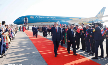 Tổng Bí thư Tô Lâm đến thủ đô Vientiane, bắt đầu thăm cấp Nhà nước tại Lào