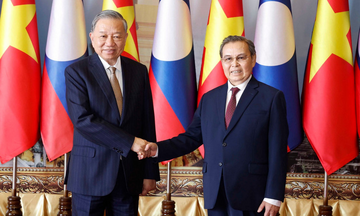 Tổng Bí thư Tô Lâm hội kiến Chủ tịch Quốc hội Lào Saysomphone Phomvihane