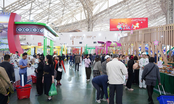 Chùm ảnh: Du khách nườm nượp đổ về Hội chợ Mùa Xuân 2026