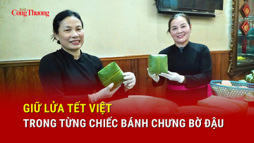 Giữ 'lửa' Tết Việt trong từng chiếc bánh chưng Bờ Đậu