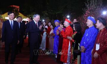 Tổng Bí thư Tô Lâm thăm, chúc Tết Đảng bộ, chính quyền và nhân dân Hà Nội