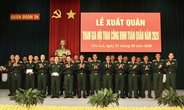 Quân đoàn 34 xuất quân dự Hội thao Công binh toàn quân 2026