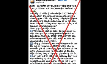 Cục Cảnh sát giao thông cảnh báo tin giả về dừng ô tô trên cao tốc