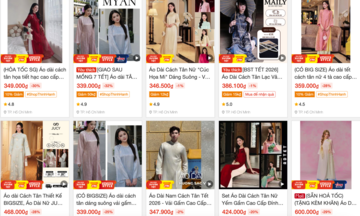 Áo dài lập kỷ lục doanh thu trên sàn thương mại điện tử dịp Tết