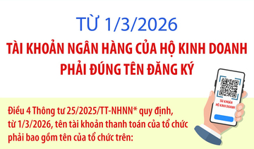 Chính thức áp dụng tài khoản chính chủ với hộ kinh doanh