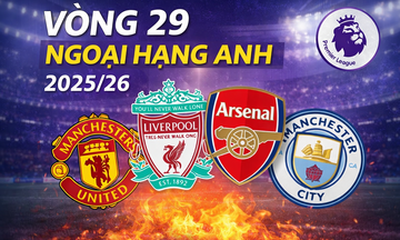 Lịch thi đấu vòng 29 Ngoại hạng Anh 2025/26