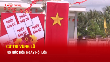 Cử tri vùng lũ nô nức đón ngày hội lớn