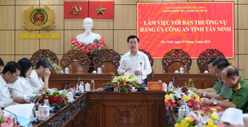 Kiểm tra công tác bảo đảm an ninh, trật tự phục vụ bầu cử tại Tây Ninh