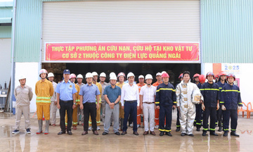 PC Quảng Ngãi: Phối hợp thực tập phương án cứu nạn, cứu hộ 