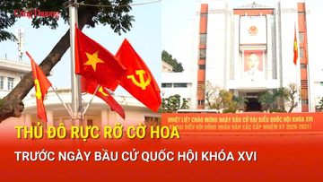Thủ đô rực rỡ cờ hoa trước ngày bầu cử Quốc hội khóa XVI
