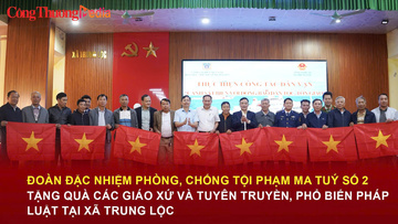 Tặng quà các giáo xứ và tuyên truyền pháp luật cho bà con xã Trung Lộc 