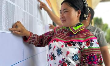 Ngày hội bầu cử rộn ràng ở xã vùng sâu Yang Mao