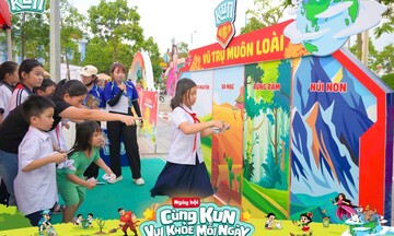 Thiếu nhi cả nước đồng diễn sân trường lan tỏa thông điệp KUN 