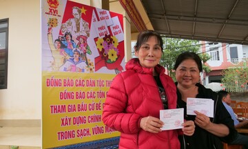 Không khí ngày bầu cử tại xã miền núi Tân Sơn, Phú Thọ