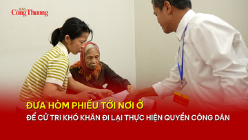 Đưa hòm phiếu tới nơi ở để cử tri khó khăn đi lại thực hiện quyền công dân