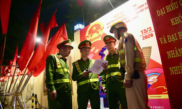 Công an Hà Nội bảo vệ tuyệt đối an ninh, an toàn bầu cử