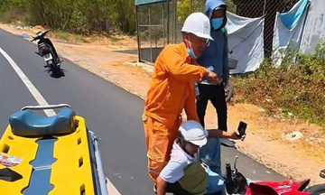 Cán bộ điện lực Lâm Đồng kịp thời cứu người tai nạn giao thông