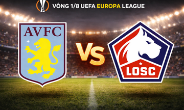 Aston Villa đánh bại Lille 2-0, rộng cửa vào tứ kết Cúp C2