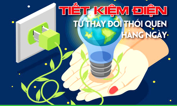 Tiết kiệm điện từ thay đổi thói quen hàng ngày