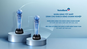 VietinBank ghi dấu ấn quốc tế với 2 giải thưởng ngân hàng doanh nghiệp