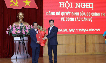 Thượng tướng Lê Đức Thái được chỉ định giữ chức Bí thư Tỉnh ủy Thanh Hoá