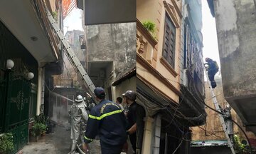 Hà Nội: Kịp thời cứu người mắc kẹt tại vụ cháy nhà dân ở phố Hồng Phúc